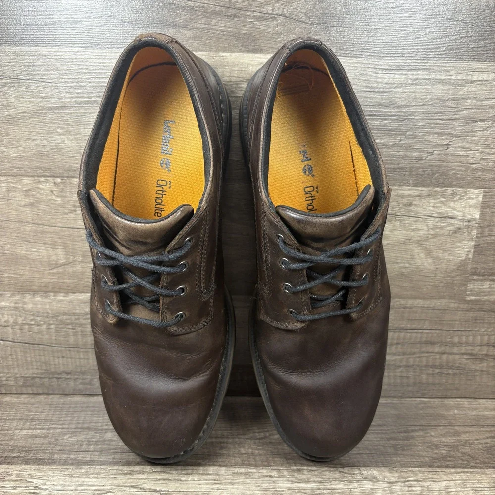 Timberland Redwood Falls Waterproof Leather Brown Mens Size 10.5 9632A Shoes